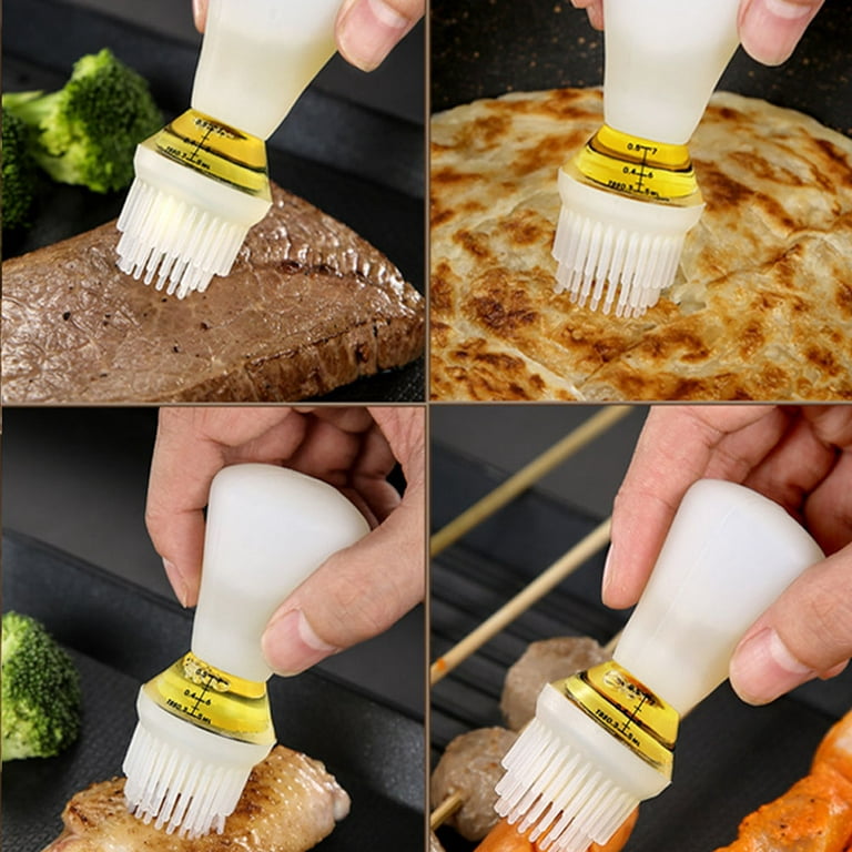 Wholesale 2 in 1 Olive Oil Bottle Brush Glass Bottle dispenser Silicone  Brush With Dropper Measuring For Barbecue BBQ Vinegar From m.