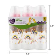Parents Choice Standard Neck Bottle, 9 fl oz, Newborn 0+ Months, 3 Pack