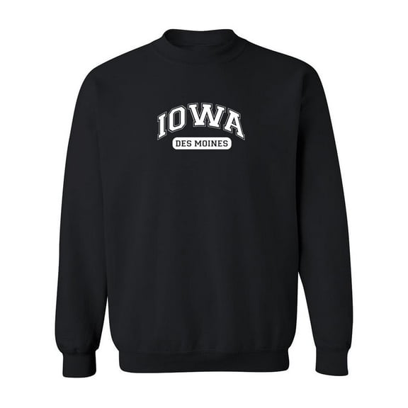 Des Moines Iowa Men Sweatshirt, Male Large