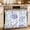 CornFlowerBlue, variant on Hydrangea Leaves Oven Curtain with Tie Top, Oven Skirt Curtain for Kitchen, Blue Striped Botanical Floral Under OvenCover Panel for Dust & Grease Protection, Apartment RV Cabinet Curtains 27''x20''