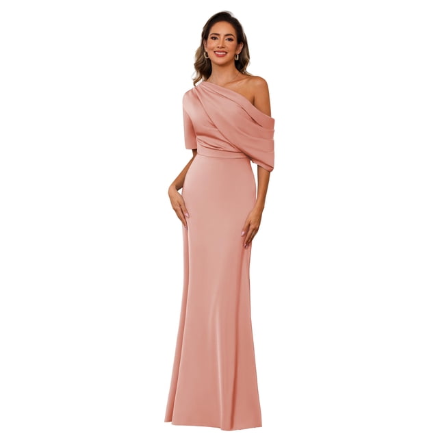 Vestido BITALY de satén para madre de la novia Dusty Rose US0