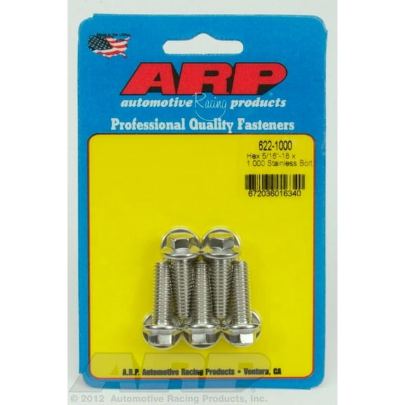 ARP INC. 622-1000 5/16-18 X 1.000 HEX SS BOLTS