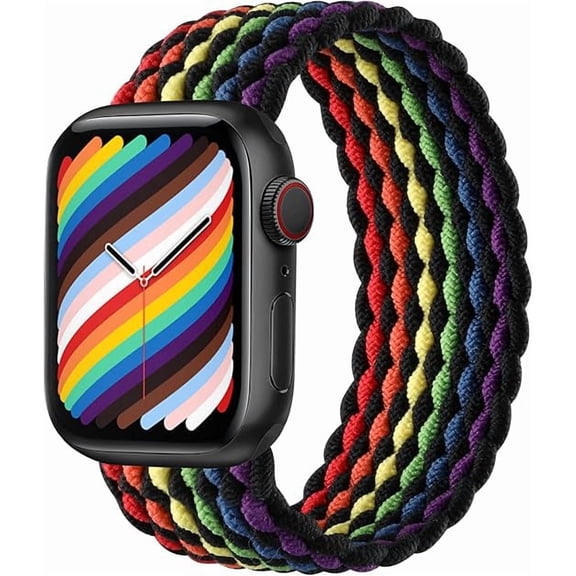 XIHAMA Braided Solo Loop Band Compatible with Apple Watch 38/40/41/42/44/45/46/49mm, Stretchy Nylon Sport Elastic Strap for iWatch Series 11 10 9 8 7 6 5 4 3 2 1 SE Ultra, for Men & Women