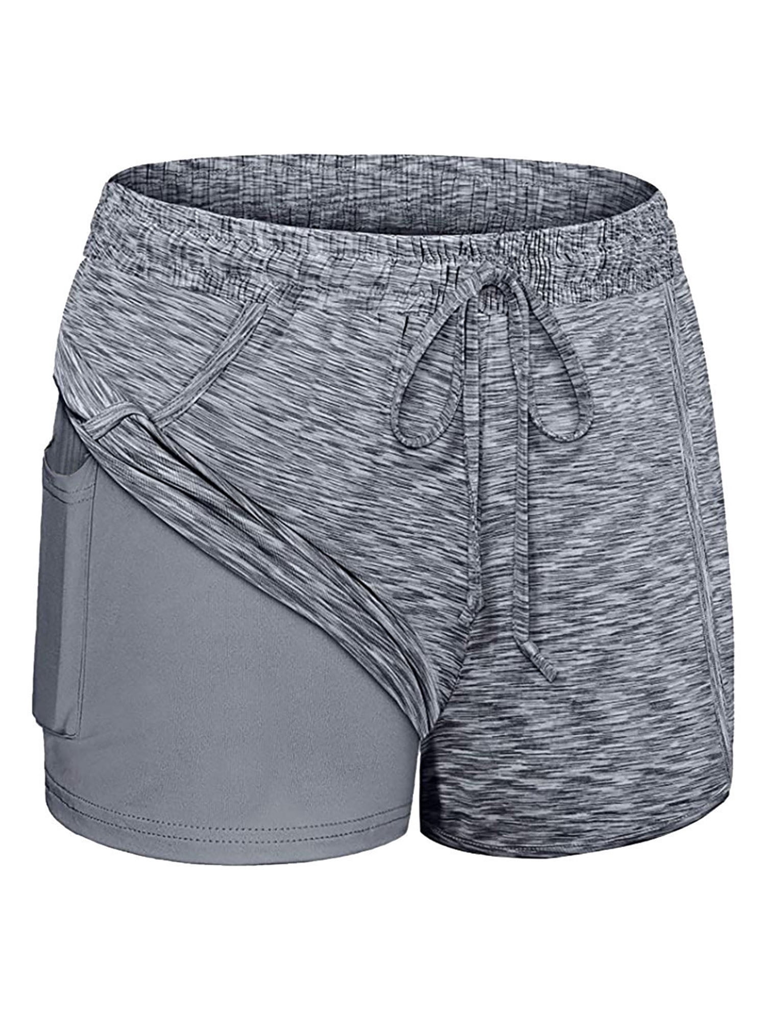 Avamo Women Yoga Shorts Inner Liner Double Layer Fitness Sports Gym