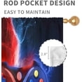 thumbnail image 4 of Gamepad Curtains, Red and Blue Flash Lightning Game Room Window Curtains Treatments for Kids Boys Teens Bedroom Living Room Playroom, Cool Game Controller Gamer Video Game Drapes, 84"x63" Inch, 4 of 5