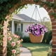 thumbnail image 5 of Protección Artificial 5 Tenedores Tricolor Violeta Flor Silvestre Flores Artificiales de Seda Flores Decorativas para Exterior, 5 of 5