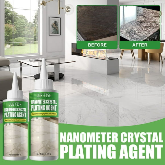 SSZMDLB under $5 2Pcs Kitchen Plating Agent, Kitchen Crystal Plating Agent, Nano Coating for Furniture Scratch Repair, Protective Film for Sealed Stone Tile Wood, Removes Grease Grime