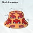 thumbnail image 3 of Fotbe Red Cars Sombrero Tipo Pescador con Estampado – Sombrero de Sol de Algodón de Moda para Playa, Golf, Pesca, 3 of 6