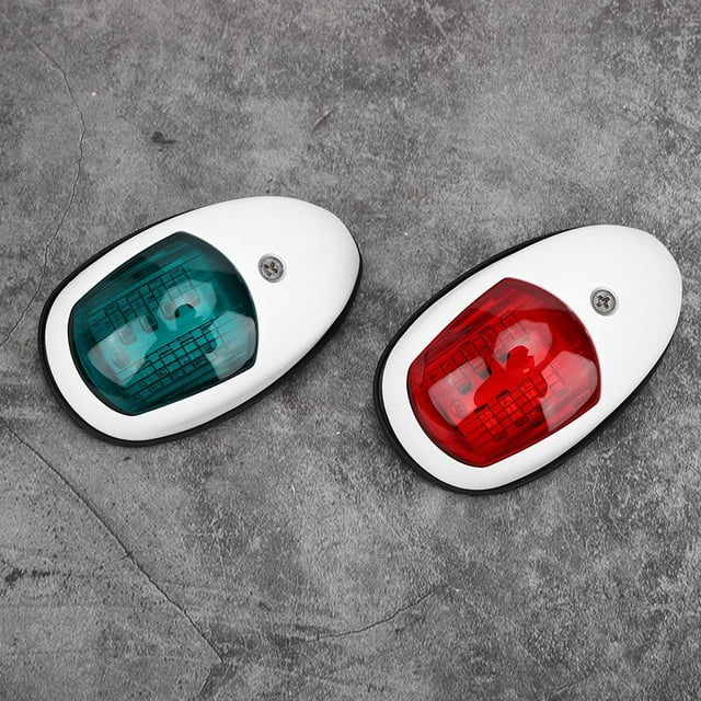 Filfeel Boat Light 2Pcs Signal Lamp Red Green LED Waterproof Boat Navigation Light DC12V 3W For Night Fishing