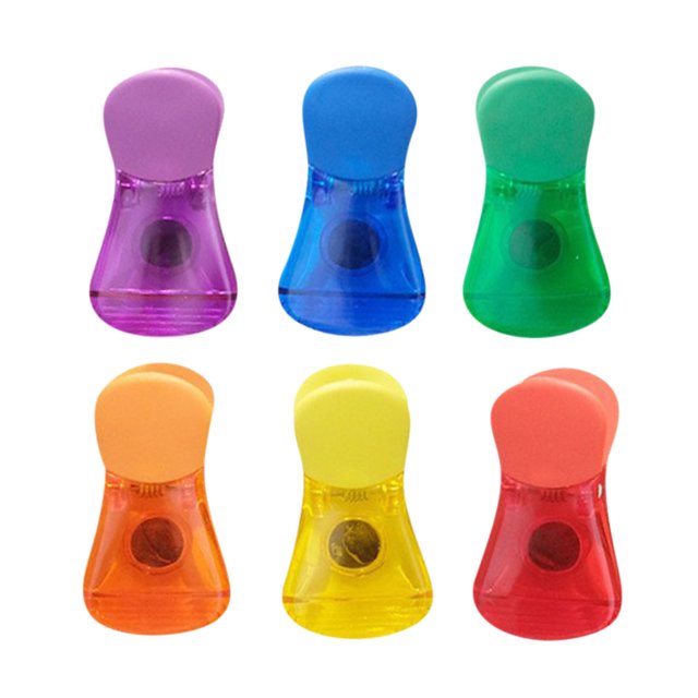 Refrigeradores para Cocina Clip de Plástico Magnético para Cocina Clip de Pegatina para Nevera Clip de Sellado de Aperitivo de Piedra de Hierro Clips Magnéticos para Nevera