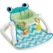 Fisher-Price Sit-Me-Up Floor Seat with 2-Linkable Toys, Citrus Frog