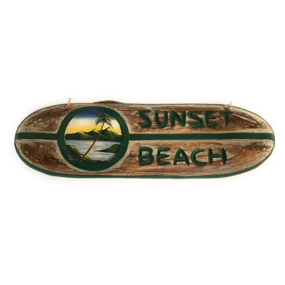 Sunset Beach Surf Sign 20" - Hand Painted | #ldr11