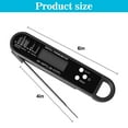 thumbnail image 3 of Digital Meat Thermometer Instant Read Waterproof Foldable Probe for BBQ Kitchen – Backlight Calibration​​, Black, 3 of 7
