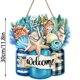 thumbnail image 3 of Price cut Wooden Wreaths For Front Door Decorative Door Listing Wall Hanging Fashionhanging Pendant Home Decoration Welcome Sign, 3 of 5