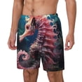 thumbnail image 1 of Fotbe Ocean Seahorse Traje de Baño para Hombre – Shorts de Natación de Secado Rápido con Forro y Bolsillos-Large, 1 of 6