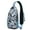 Sky-blue-26, variant on Llama Print Sling Backpack, Lightweight Crossbody Daypack with Cute Llama Face Cartoon Pattern, Adorable Kawaii Alpaca Design, Funny and Cute Anti-theft Travel Bag for Daily Use, Outdoor, Gym