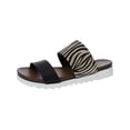 thumbnail image 2 of Dirty Laundry Womens Coastline Faux Fur Cheetah Print Slide Sandals, 2 of 4