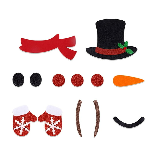 Pegatina de puerta con temática navideña, tela decorativa para puerta navideña, murales de pared familiares para decoración de la habitación del hogar muñeco de nieve de navidad Macarena Pegatinas para puertas