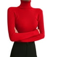 thumbnail image 2 of Sanbonepd Womens Turtleneck Fall Sweaters Tight Knit Sweater Pullover Underneath The Lapel, 2 of 4