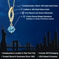 thumbnail image 2 of Gem Stone King 10K Yellow Gold Swiss Blue Topaz and Lab Grown Diamond Pendant Necklace for Women | 0.53 Cttw | Gemstone November Birthstone | Round 4.5MM | With 18 inch Chain, 2 of 6