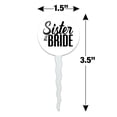 thumbnail image 6 of Sister of the Bride Wedding Cupcake Picks Toppers Decoration Set of 6, 6 of 6