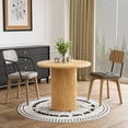 thumbnail image 4 of WIILAYOK 35.4" Modern Round Dining Table, Wood Kitchen Table for 2 to 3, Pedestal Circle Dining Table for Cafe, Kitchen, Dining Room, 4 of 7