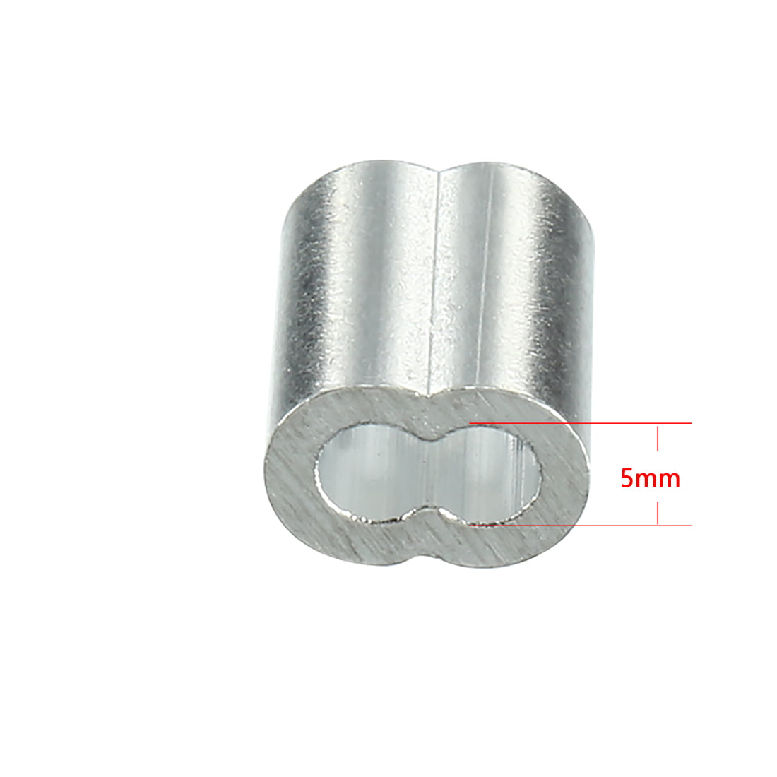 5mm 1/5-inch Cable Wire Rope Aluminum Sleeves Clip Crimping Loop 50pcs 