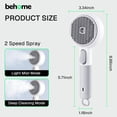 thumbnail image 3 of Behome Pet Steam Brush for Cats & Dogs, Self-Cleaning Cat Brush with 2 Water Spray Modes, Anti-Static Dog Brush for Shedding & Grooming, 3 of 7