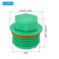 thumbnail image 2 of Unique Bargains 1/2PT PPR Pipe Fitting End Cap, 12 Pack Hex Male Water Tubing Stopper PPR Pipe Connector Plug, Green, 2 of 6