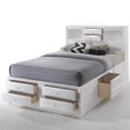 thumbnail image 3 of ACME Lit Grand 8 Tiroirs en Bois avec Rangement Blanc, 3 of 6