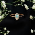 thumbnail image 2 of Rosec Jewels Real Ethiopian Opal Marquise Engagement Ring with Halo - AAA Quality - Opal Diamond Ring for Women - with Jewelry Box, 18K Rose Gold, US 3.00, 2 of 8