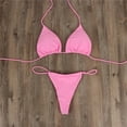 thumbnail image 3 of Conjunto de bikini vendaje traje de baño brasileño sólido traje de baño acolchado tanga trajes de baño, 3 of 5