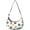 Dog Paw Print White Pattern, variant on Dog Paw Print White Pattern Hobo Shoulder Bag, Shopping Crescent Purse with Adjustable Strap, Sturdy Stitching Gift Ideas for Holiday Birthday Gifts