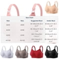 thumbnail image 2 of Women's Full Cover Support Bra Seamless Mesh High Neck Wireless Workout Bra Wide Straps Half Bras for Lady Plus Size 44, 2 of 2