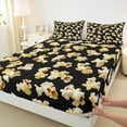 thumbnail image 3 of Feelyou Cartoon Popcorn Bed Sheets for Kids, Movie Lover King Sheets, Retro Film Cinema Sheet Set, Breathable Home Decor, 4pcs, 3 of 7
