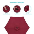 thumbnail image 5 of CHYVARY 7.5 FT Outdoor Patio Shade Table Market Umbrella with Tilt Button for Deck, Garden and Pool, Wine Red, 5 of 8