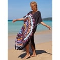 thumbnail image 5 of Sunforyou Kaftan Dresses for Women Plus Size Swimsuit Cover up Caftans Vneck Moo moo Dresses Loose Loungewear, 5 of 5