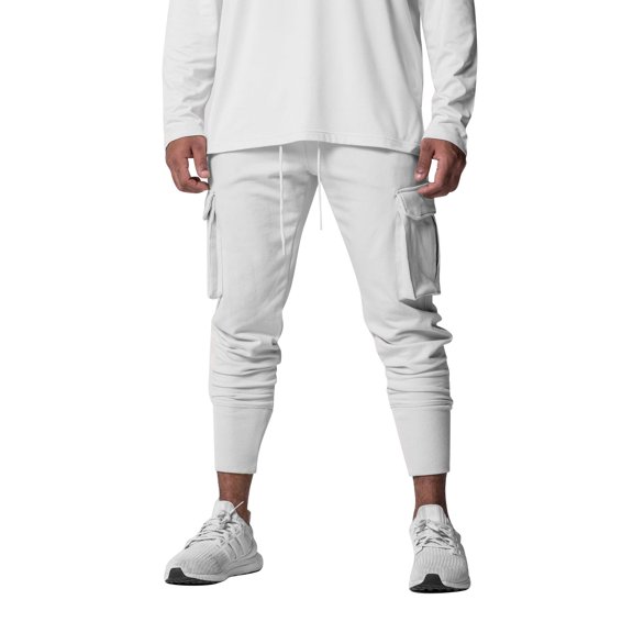 Vedolay Sweatpants for Men Joggers Baggy Sweatpants Trousers White,S