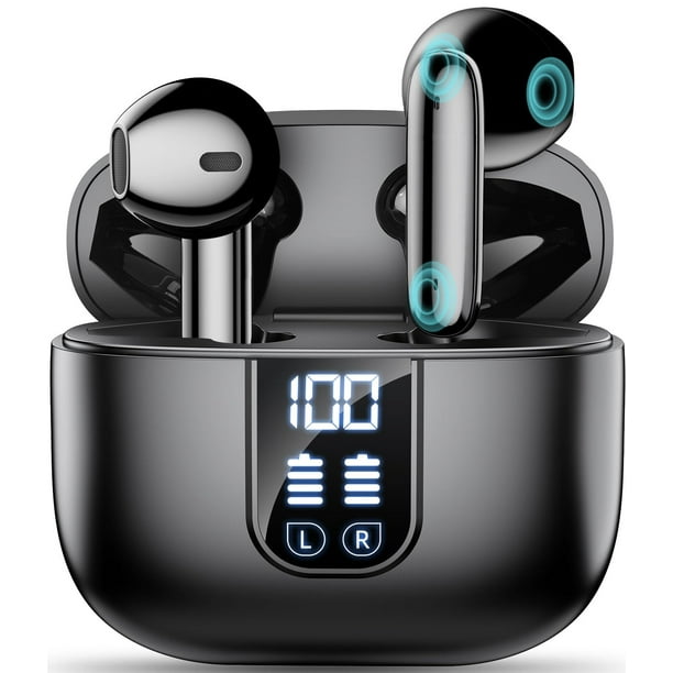 Auriculares inalámbricos EXZHIG J11 Bluetooth 5.4 con 6 micrófonos 35H negros