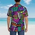 thumbnail image 7 of Fashion 80s 90s Men'S 3d Print Casual Button Down Shirts, Novelty Hawaiian Short Sleeves M, 7 of 7
