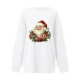 thumbnail image 5 of Lorytime Oversized Sweatshirt for Women Christmas Santa Claus Plush Shirt Crew Neck Long Sleeve Pullover Loose Tops, 5 of 5