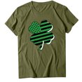 thumbnail image 4 of Pompotops Blouse Décontractée pour Femmes Imprimée pour la Saint-Patrick à Manches Courtes et Col Rond, 4 of 5