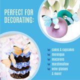 Edible Wafer Butterflies Pre Cut Cup Cake Topper Decorating,wedding Cake Idea De