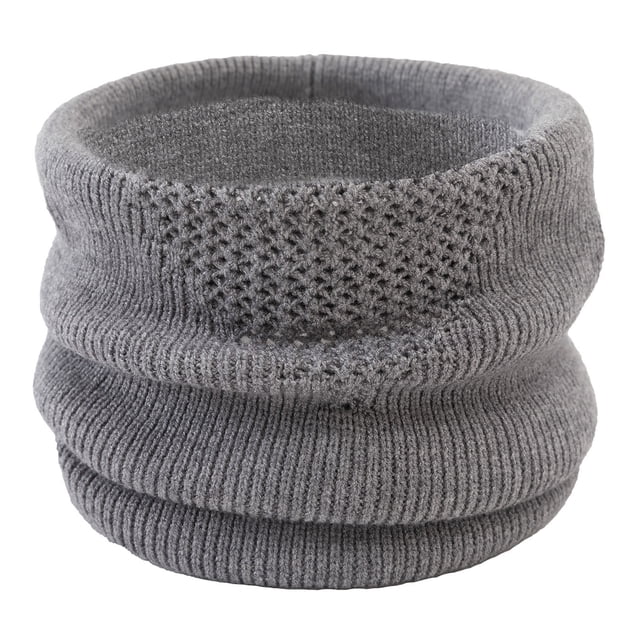 RXIRUCGD Women's Winter Scarf With Warmth And Plush Protection High Neck Thick Yarn Single Circle Solid Color And Neck Cover( Gray )
