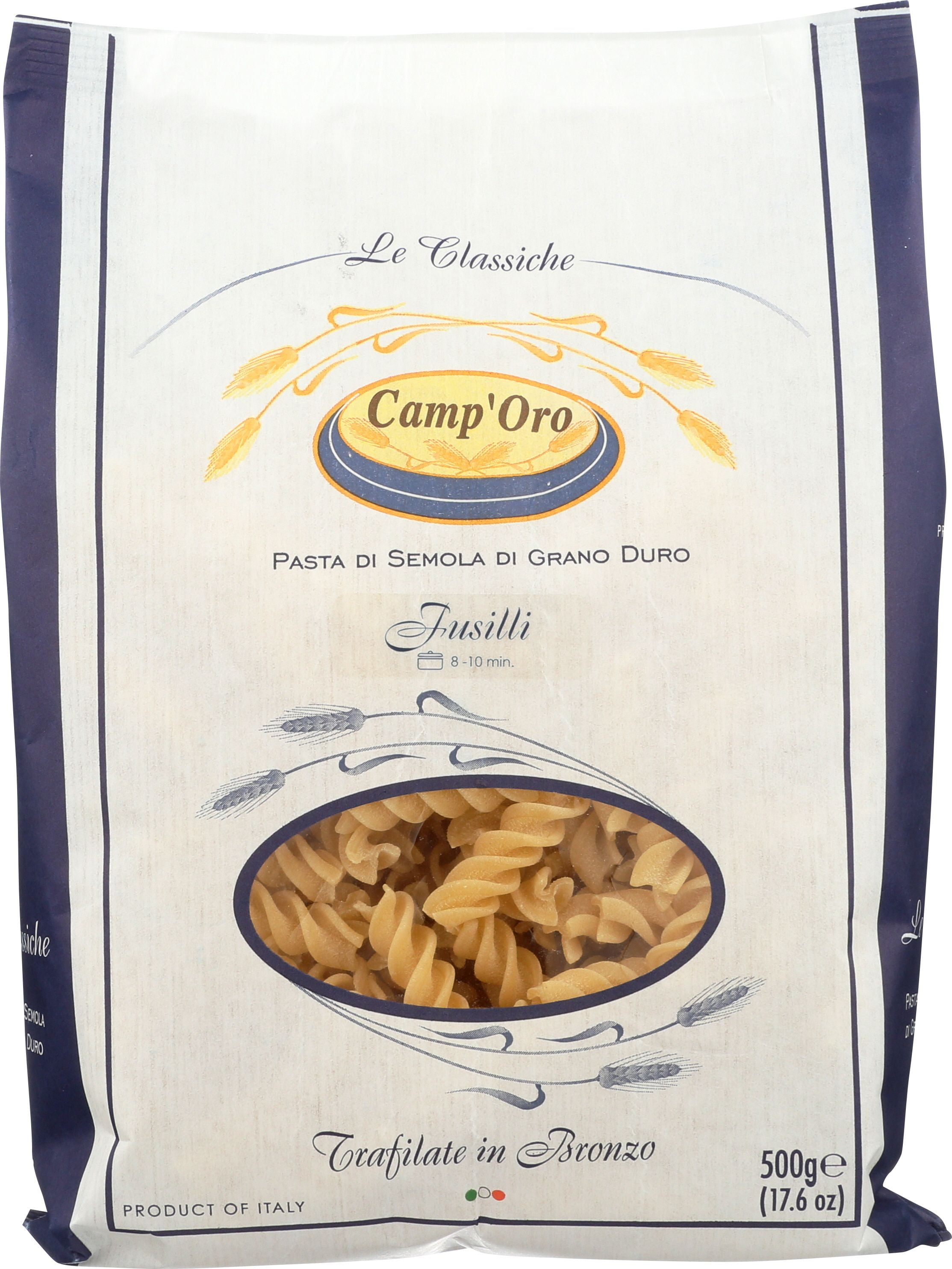 Camp'Oro Le Classiche Italian Bronze Die Cut Pasta, Fusilli, 17.6 Ounce (2 Pack)