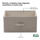 thumbnail image 3 of Comoda Cajonera de 3 Cajones Mueble Organizador Tela Madera beige M, 3 of 8