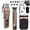 Red, variant on LQT Hair Clipper for Men Professional Set, Cordless Barber Clippers + Precision T-Outliner + Electric Foil Shaver, 7 Guide Combs, Scissors & Cape, Full Salon Grooming Kit