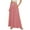 Pink #12, variant on QIJIE Skirts for Women Elastic Swing Peasant Cotton Maxi Plus Size Skirts 3-Layer Tiered Long Length A-Line Trendy Flowy Skirts with Pockets Light Blue S