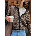 thumbnail image 5 of Cárdigan de punto con cuello redondo para mujer, suéter de manga larga con botonadura única, ajustado, dulce, a la moda, para otoño, 2024, 5 of 5