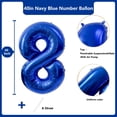 thumbnail image 2 of Globo Yeodong, número 8, azul marino, lámina de helio, 40 pulgadas, 8 unidades, 2 of 7